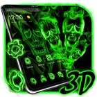 3D Green Weed Skull Launcher icon