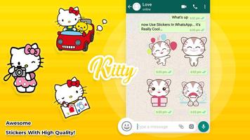 Kitty stickers for whatsapp - WAStickerApps Affiche