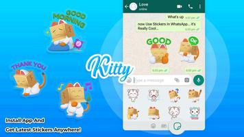 Kitty stickers for whatsapp - WAStickerApps capture d'écran 1