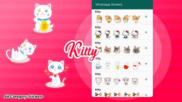 Kitty stickers for whatsapp - WAStickerApps capture d'écran 2