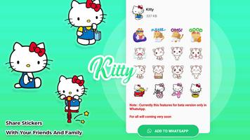 Kitty stickers for whatsapp - WAStickerApps capture d'écran 3