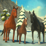 Simulador de cavalo de inverno