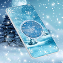 Winter Snow Clock Wallpaper APK