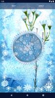 Winter Snow Clock Wallpaper Ekran Görüntüsü 2