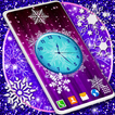 Frozen Winter Analog Clock