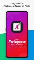 Write Portuguese Text on photo الملصق