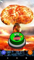WTF Boom! Botón meme de broma Poster