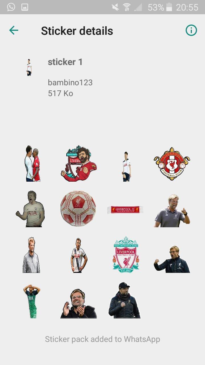 Tottenham Vs Liverpool Stickers For Whatsapp For Android Apk