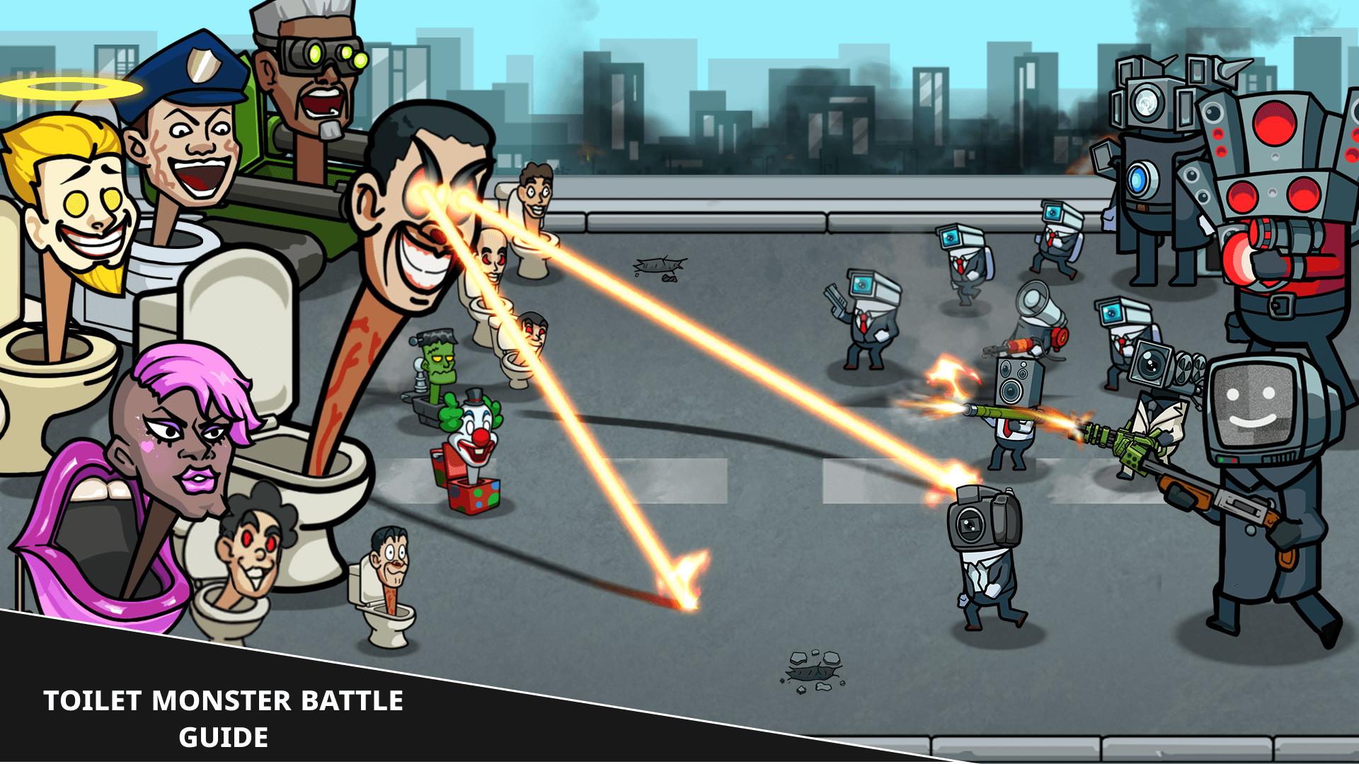 Игра туалеты монстры. Toilet Battle РОБЛОКС. Titan cameraman Toilet Tower Defense.