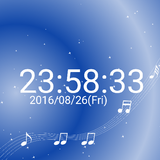 音符 卓上時計 背景色を変えられる シンプルなデザイン APK