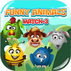 Funny Animals Match 3 simgesi