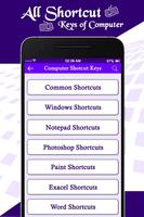 Computer Shortcut Keys پوسٹر