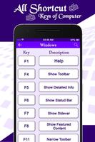 برنامه‌نما Computer Shortcut Keys عکس از صفحه