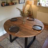 Houten eettafel-poster