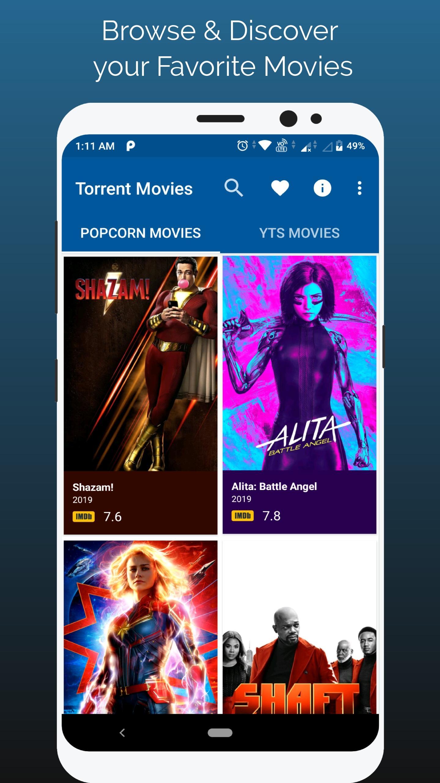 Torrent Movie Downloader - Free HD Movies App Для Андроид.