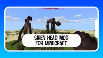 Siren Head mod for minecraft الملصق