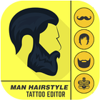 Man Tattoo Hairstyle Editor ikona