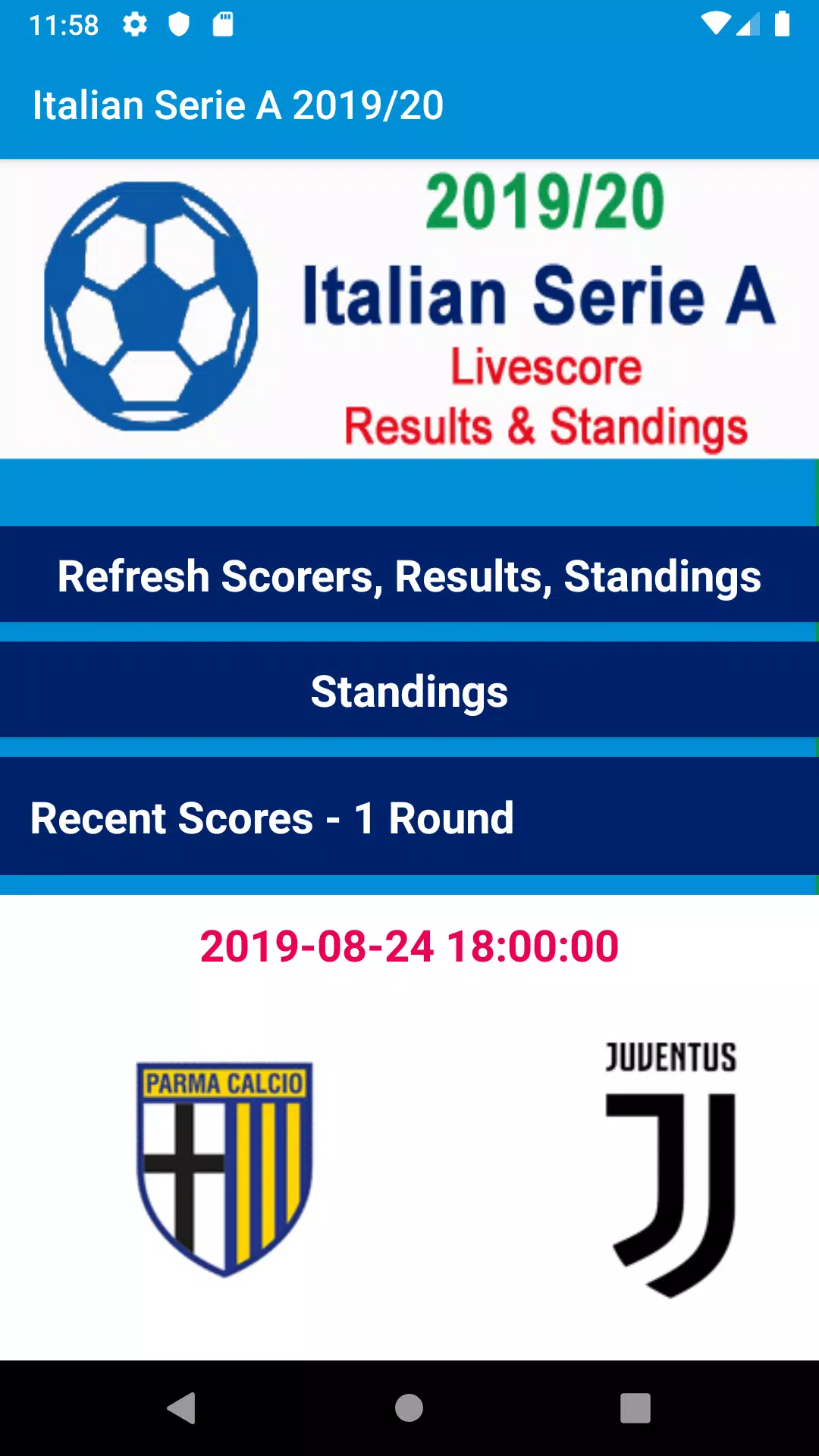 Live Scores & Results - 2019/20 Serie A APK for Android Download