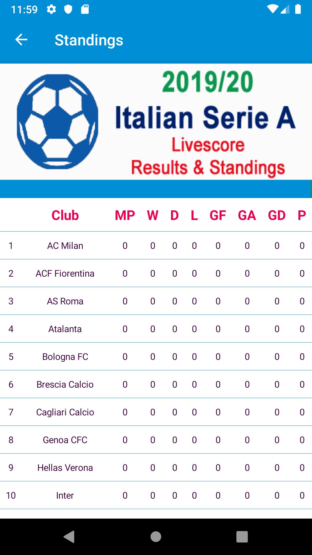 live scores results 2019 20 serie a for android apk download live scores results 2019 20 serie a