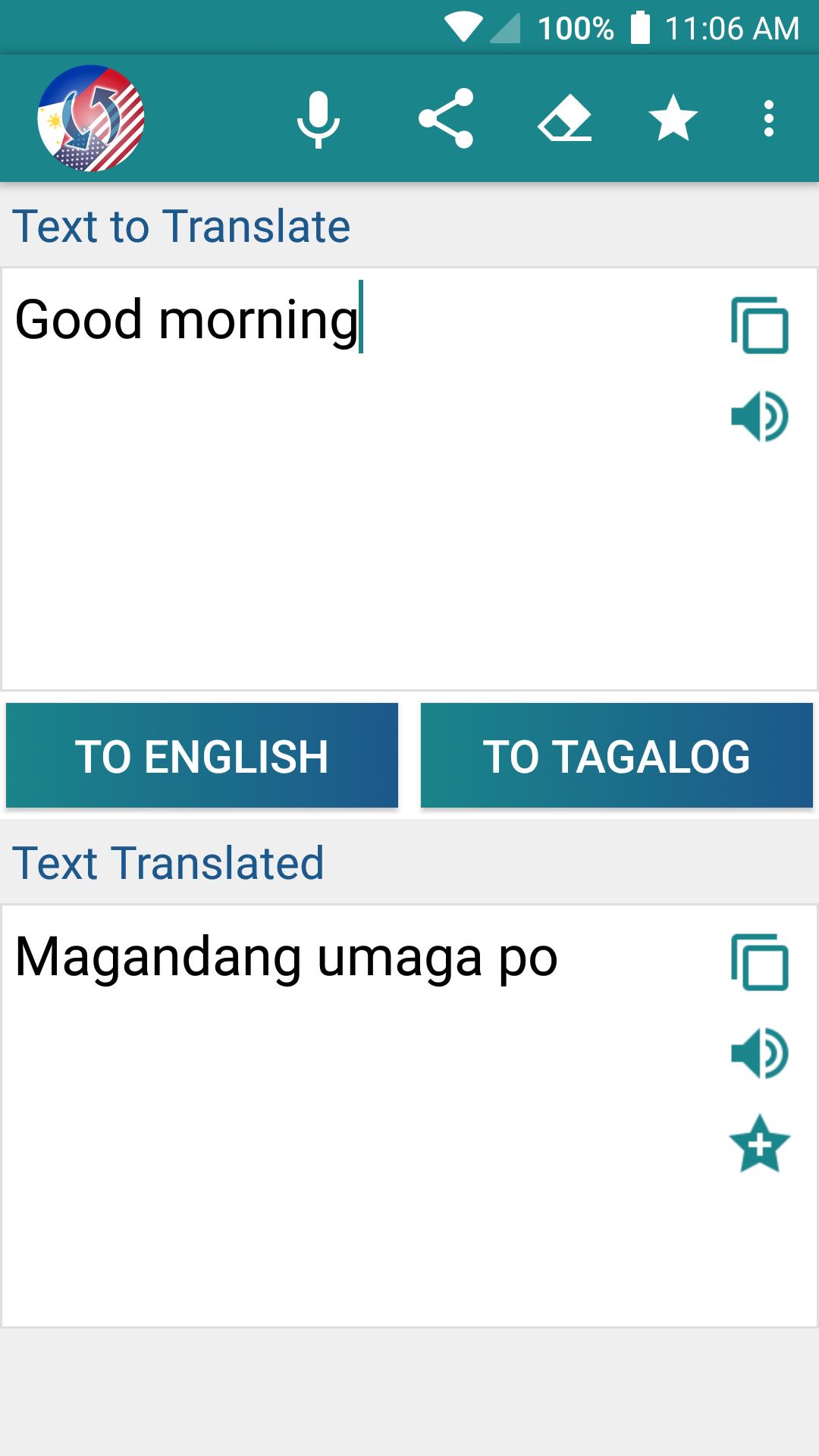 Tagalog English  Translator  Learn and Translate  for 