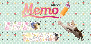 Cat Sticky Memo Notepad