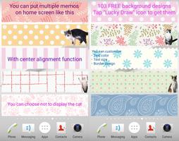 Cat Sticky Memo Notepad screenshot 3