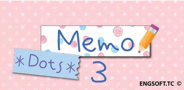 Sticky Memo Notepad *Dots* 3