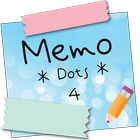 Sticky Memo Notepad *Dots* 4 biểu tượng