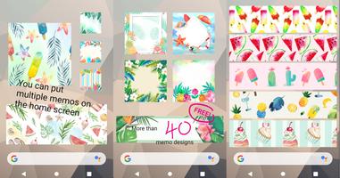 Sticky Memo Notepad Summer poster
