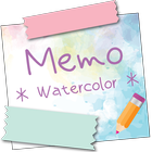 Sticky Memo *Watercolor* أيقونة