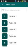 برنامه‌نما Math Table عکس از صفحه