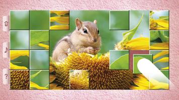 小さな動物のパズル ポスター