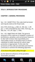 Texas Penal Code screenshot 1