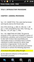 Texas Penal Code تصوير الشاشة 1