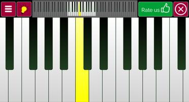 Real Piano Keyboard Affiche