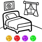 Coloriage de Chambre à Coucher icône