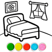 Coloriage de Chambre à Coucher