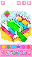 Bedroom Coloring پوسٹر