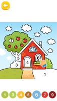 House Color by number for kids Poster