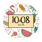 Summer Flamingo Watch Face icono