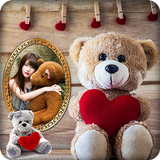 Valentine Teddy Bear Gift Photo Frames icône