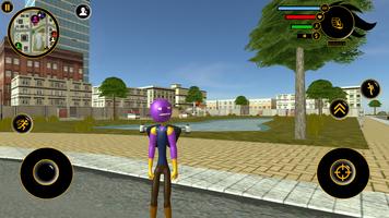 Thanos Stickman jetpack Crime Simulator Affiche