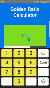 the geometry golden ratio rule calculator screenshot 2