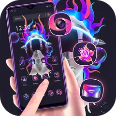 Abstract theme Mysterious dark neon P20 Pro APK download