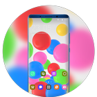 Theme for focus colorful bright balloons wallpaper icône