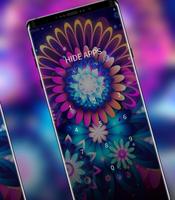 Abstract theme Bright and colorful glowing flowers screenshot 2