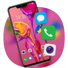 Red paint colorful flower them APK 下載
