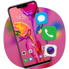 Red paint colorful flower them APK Herunterladen