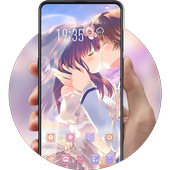 Love theme | romantic anime couple kiss icon