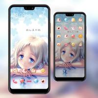 Cute anime girl flowers quiet blossom theme capture d'écran 1